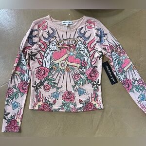 Madden Girl Mesh Long Sleeve Layer